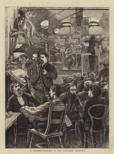 Gezici Ozanlardan Sigara İçme Konseri by Hubert von Herkomer