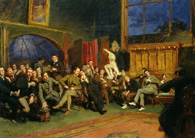 Öğrencilerimle Stüdyoda Akşam, 1886 by Hubert von Herkomer