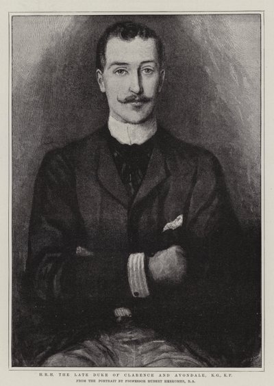 HR H Clarence ve Avondale Geç Dükü, KG, KP by Hubert von Herkomer