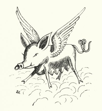 Uçan domuz (lito) by Hugh Rowley
