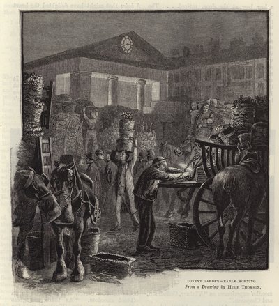 Covent Garden - sabah erken by Hugh Thomson