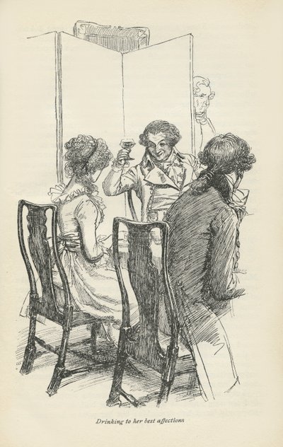 En iyi sevgisine içiyor, 1896 by Hugh Thomson