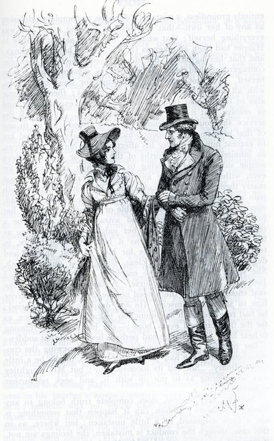 "Emma ve Bay Knightley" (illüstrasyon) by Hugh Thomson