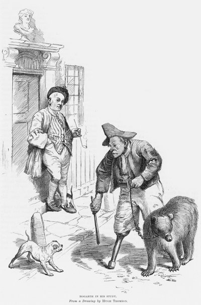Hogarth, çalışma odasında by Hugh Thomson
