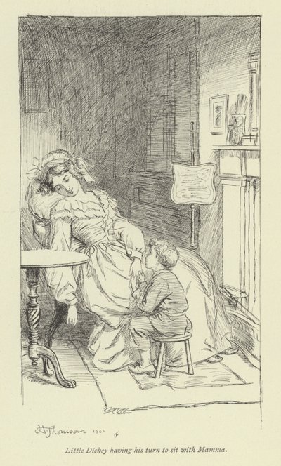 George Eliot tarafından Amos Barton için illüstrasyon by Hugh Thomson