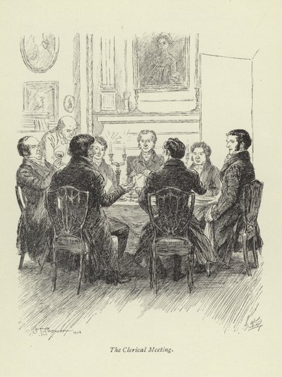 George Eliot tarafından Amos Barton için illüstrasyon by Hugh Thomson