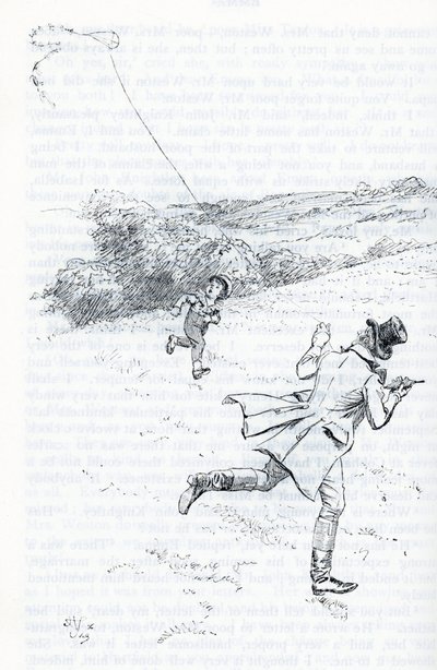 "Bay Knightley uçurtma uçuruyor" by Hugh Thomson