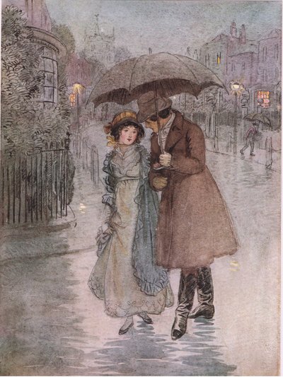 Phoebe: "Yağmur yağıyordu ve yüzüm ıslaktı. (lito) by Hugh Thomson