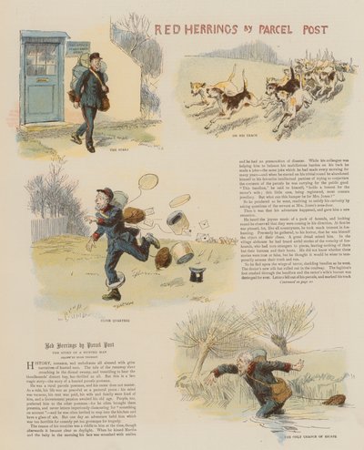 Parsel Post tarafından Kırmızı Ringa balığı (chromolitho) by Hugh Thomson