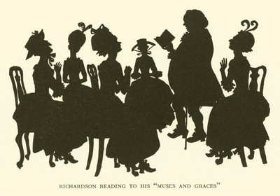 Richardson, "Muses ve Graces" ini okuyor (gravür) by Hugh Thomson
