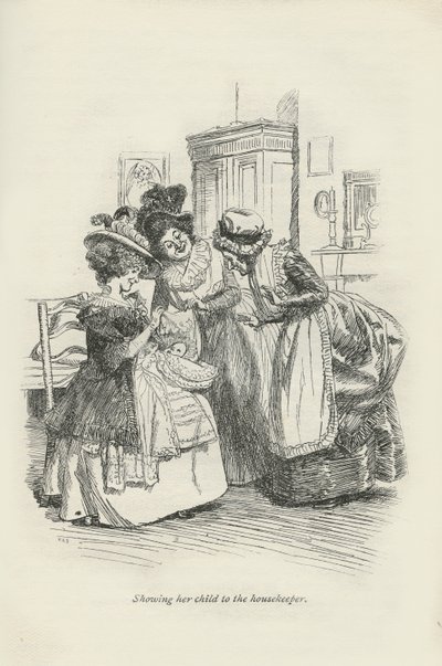 Çocuğunu kahyaya göstermek, 1896 by Hugh Thomson
