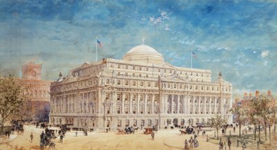 Amerika Birleşik Devletleri Gümrük Binası, New York için Ön Teklifin Oluşturulması by Hughson Frederick Hawley