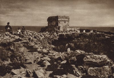 Meksika: Isla de las Mujeres, Yucatan (b/w fotoğraf) by Hugo Brehme