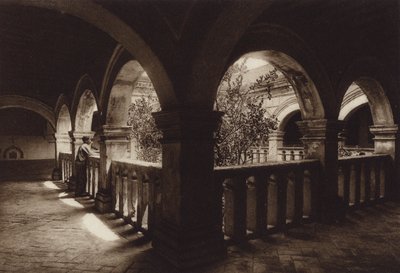 Meksika: Churubusco Manastırı (b/w fotoğraf) by Hugo Brehme