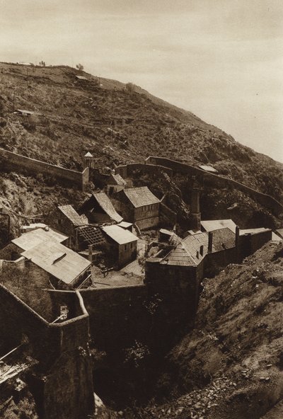 Meksika: Pachuca, Eski İspanyol madeni (b/w fotoğraf) by Hugo Brehme