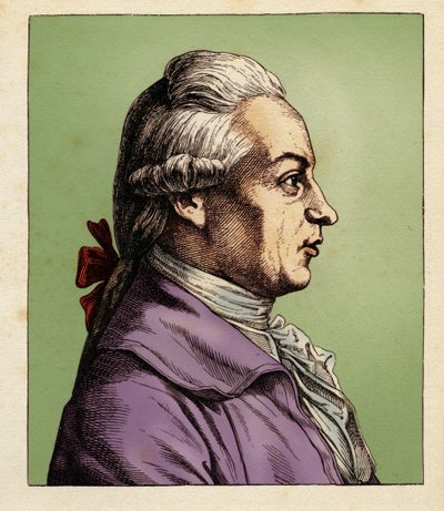 Johann Wilhelm von ARCHENHOLZ (3 Eylül 1741 - 28 Şubat 1812) 1854 (gravür) by Hugo Bürkner