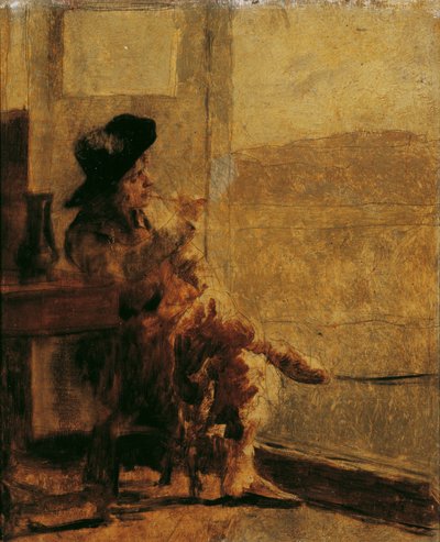 Oturan sigara içen by Hugo Charlemont