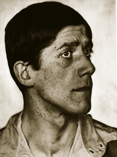 Oskar Kokoschka (sepya fotoğraf) by Hugo Erfurth