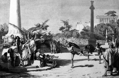 Olimpiyat Oyunları: Olimpiyat yarışının H. Kaeseberg tarafından yeniden oluşturulması by Hugo Kaeseberg