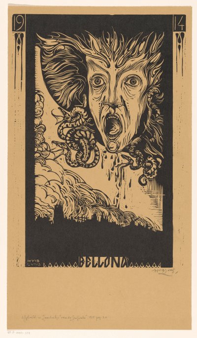 Bellona (nesne üzerindeki başlık) by Huib Luns (signed by artist)