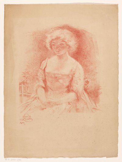 oturan kız by Huib Luns