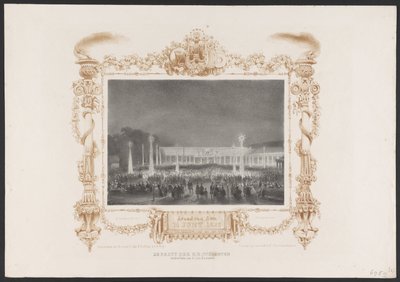 Öğrenciler için akşam partisi, 1836 H.H. Partisi Öğrenciler Bahçede, C. van Leeuwen / 14 Haziran 1836 Akşamı (nesne üzerindeki başlık) Utrechtsche Hogeschool