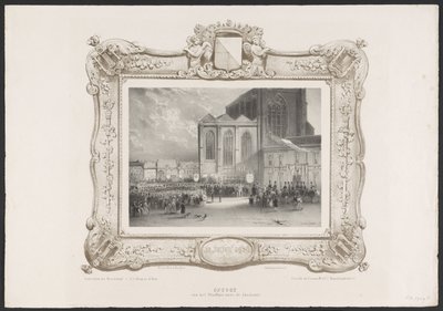 Belediye Binasından Akademi Binasına Geçiş, 1836 Belediye Binasından Akademiye Yükseliş (nesne üzerindeki başlık) Utrechtsche Hogeschool