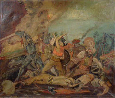 Onyedinci Yüzyılda Savaşan Osmanlı ve Macar Askerleri by Hungarian School