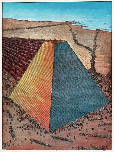 Keops Piramidi. 1927 (gravür) by Hungarian School