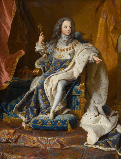 Louis XV (1710-1774), yaklaşık 1715-1717 (tuval üzerine yağlı boya) by Hyacinthe Francois Rigaud
