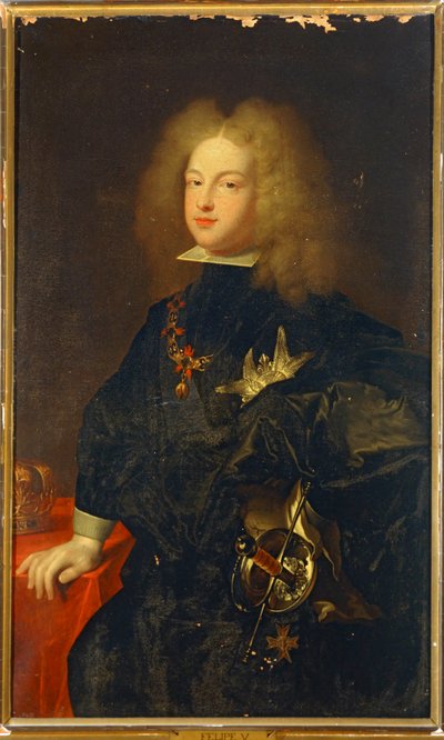 İspanya Kralı V. Philip ... (tuval üzerine resim) by Hyacinthe Francois Rigaud