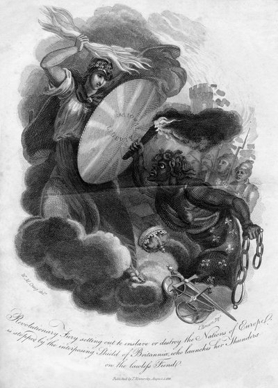 Avrupa uluslarını köleleştirmek veya yok etmek için yola çıkan devrimci öfke, 1816. by I. Brown