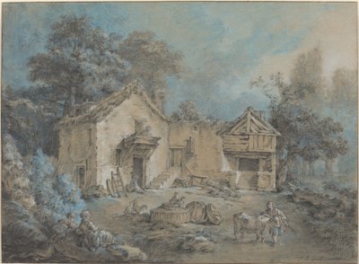 çiftlik sahnesi by I Jean Baptiste Hüet