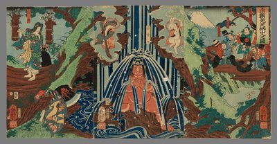 Minamoto no Yorimitsu da Ashigara t şanslıdır (Ashigara dağı ile Minomoto no Yorimitsu) by Ichieisai Yoshitsuya