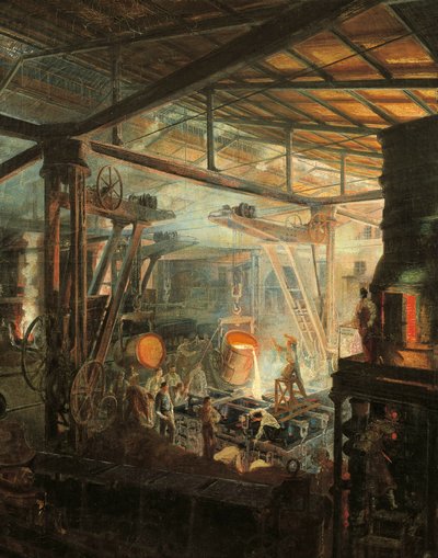 Fransa, The Foundry, yak. 1864 (tuval üzerine yağlı boya) by Ignace Francois Bonhomme