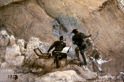 Ignace François Bonhomme açık havada resim yapıyor by Ignace Francois Bonhomme