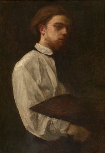 Otoportre (tuval üzerine yağlıboya) by Ignace Henri Jean Fantin Latour