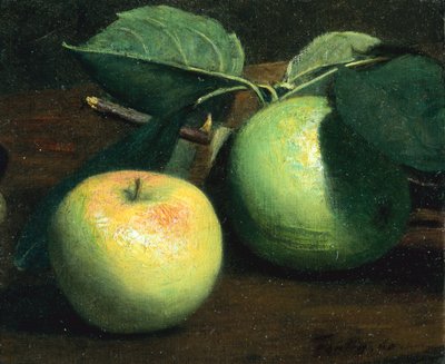İki elma (tuval üzerine yağlı boya) by Ignace Henri Jean Fantin Latour