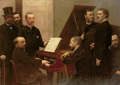Piyano Çevresi, 1885 by Ignace Henri Jean Fantin Latour