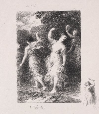 Baküs. by Ignace Henri Jean Fantin Latour