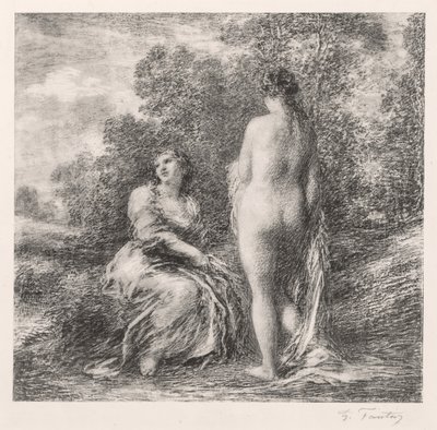 Yıkananlar, 1881. by Ignace Henri Jean Fantin-Latour