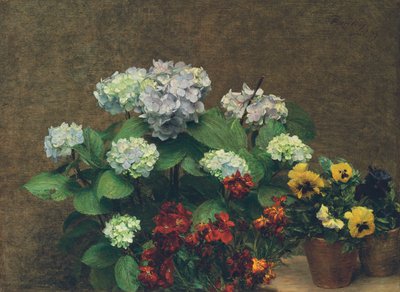 Çiçekler by Ignace Henri Jean Fantin Latour