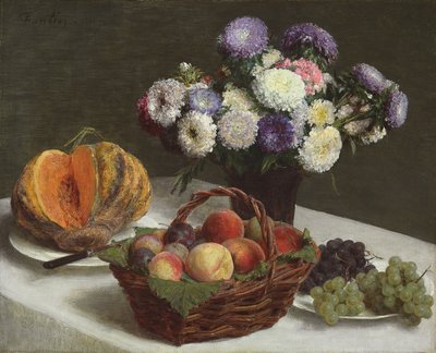 Çiçekler ve Meyveler, 1865 by Ignace Henri Jean Fantin Latour