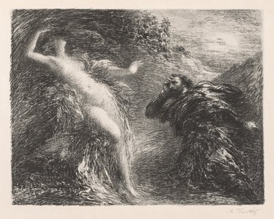 Manfred ve Astarte, 1892. by Ignace Henri Jean Fantin Latour