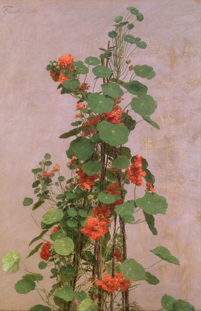 Nasturtiumlar, 1880 by Ignace Henri Jean Fantin Latour