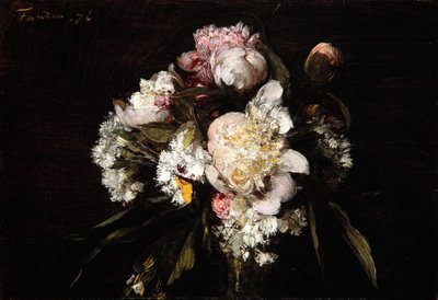 Şakayık, Beyaz Karanfil ve Gül, 1874 by Ignace Henri Jean Fantin Latour