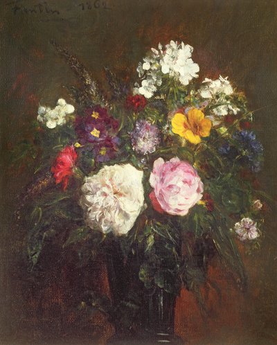 Güller ve Floksa, 1862 by Ignace Henri Jean Fantin Latour
