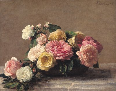 Tabaktaki Güller, 1882 by Ignace Henri Jean Fantin Latour