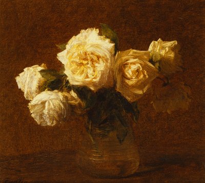 Vazoda Altı Sarı Gül; Vazoda Altı Sarı Gül, 1903 by Ignace Henri Jean Fantin Latour