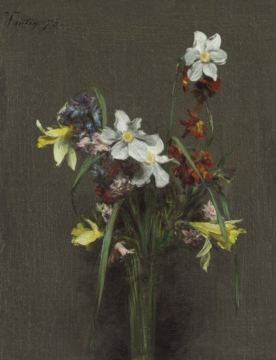 Bahar çiçekleri; Bahar Çiçekleri, 1873 by Ignace Henri Jean Fantin Latour